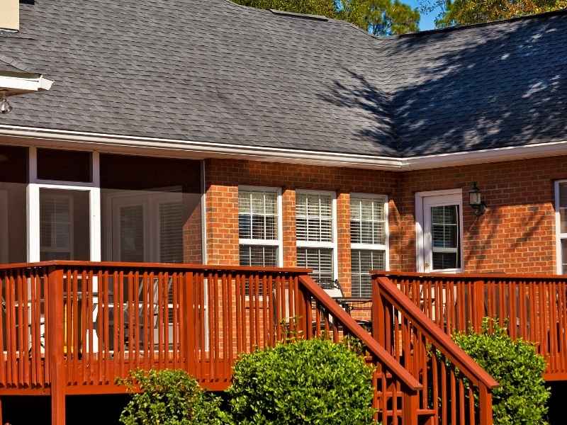Residential backyard deck addition showing home improvements reviewed during a property survey in Philadelphia Pennsylvania